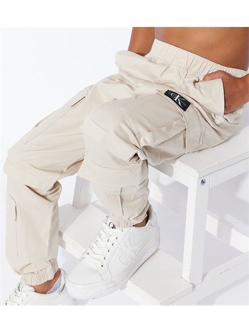 MULTI-POCKETS CARGO WOVEN PANT CALVIN KLEIN JEANS | IB0IB01595/ACI